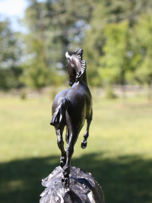 Horse sculpture of Young Friesian